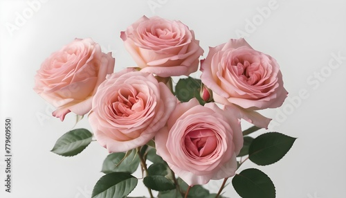 Pink rose flowers in a floral arrangement isolated on white or transparent background © Yauhen