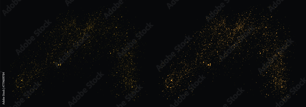 Fototapeta premium Gold glitter transparent luxury background for invitation, poster, card, and banner design