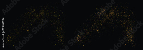 Gold glitter transparent luxury background for invitation, poster, card, and banner design