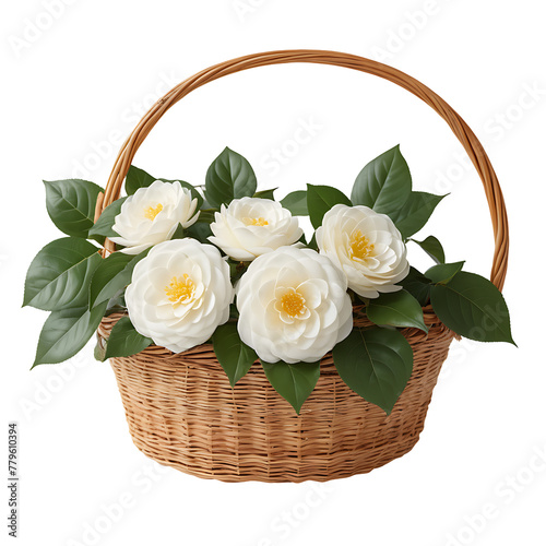 Camellia Flower in PNG format with transparent background