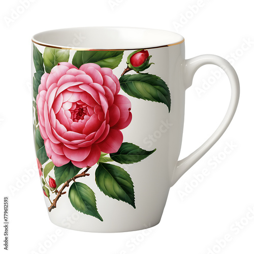 Camellia Flower in PNG format with transparent background