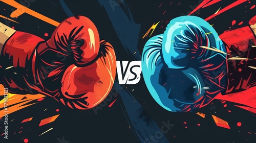 A versus background showcasing the VS logo for sports and fight competitions, rendered in vector format for a wide range of contest designs