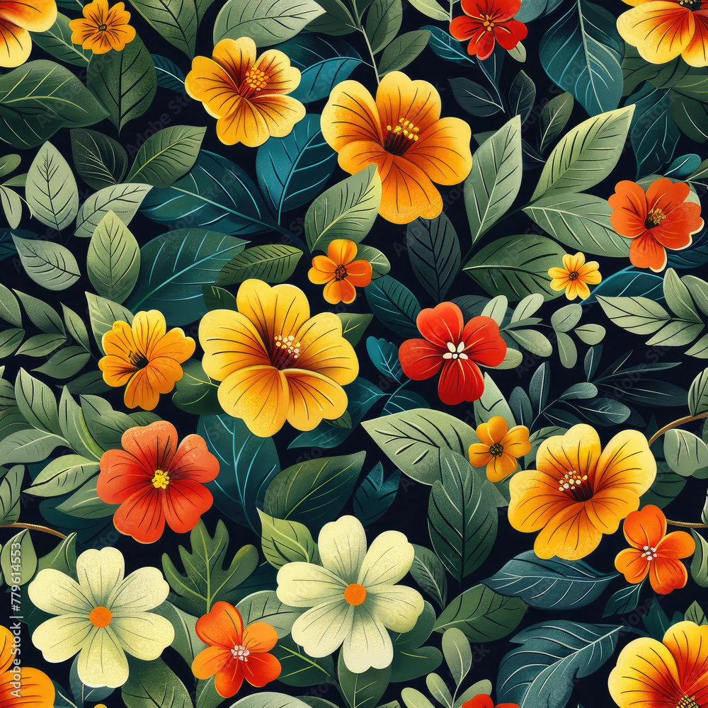 Floral Patterns seamless for background