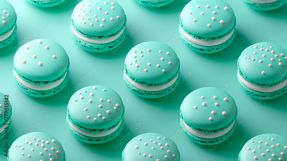 Obraz premium isometric macarons pattern