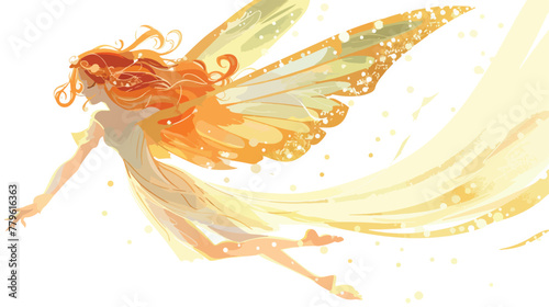 Illustration of isolated fairy angle on white background