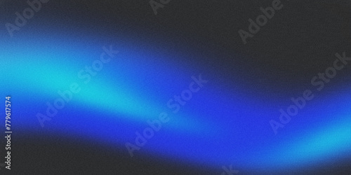 Black And Electric Blue Gradient Background With Grainy Texture