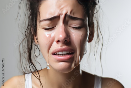  woman crying Sad atmosphere Vent your feelings