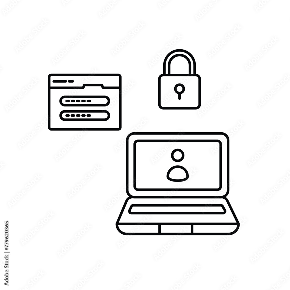 User Account vector icon, online registration vector concept icon User Account vector icon, online registration vector concept icon