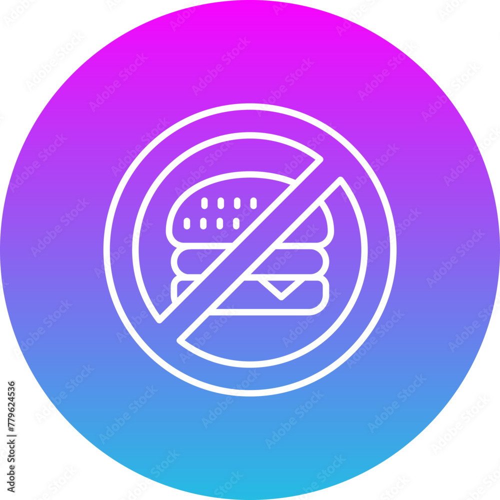 No Fast Food Icon