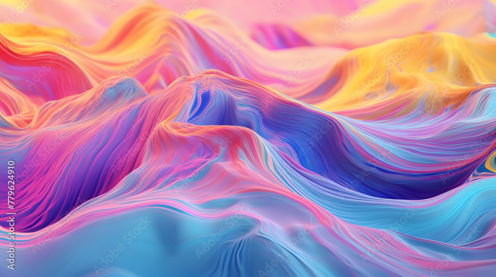 Digital rainbow color mountain wavy curve abstract graphic poster web page PPT background Digital rainbow color mountain wavy curve abstract graphic poster web page PPT background