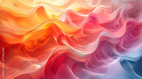 Vibrant digital illustration of flowing waves with a smooth gradient transition