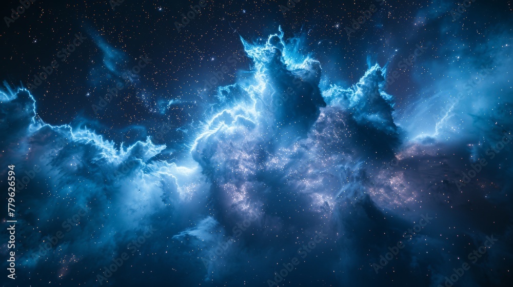 Cosmic nebula in deep space