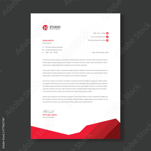 Modern business and corporate letterhead template