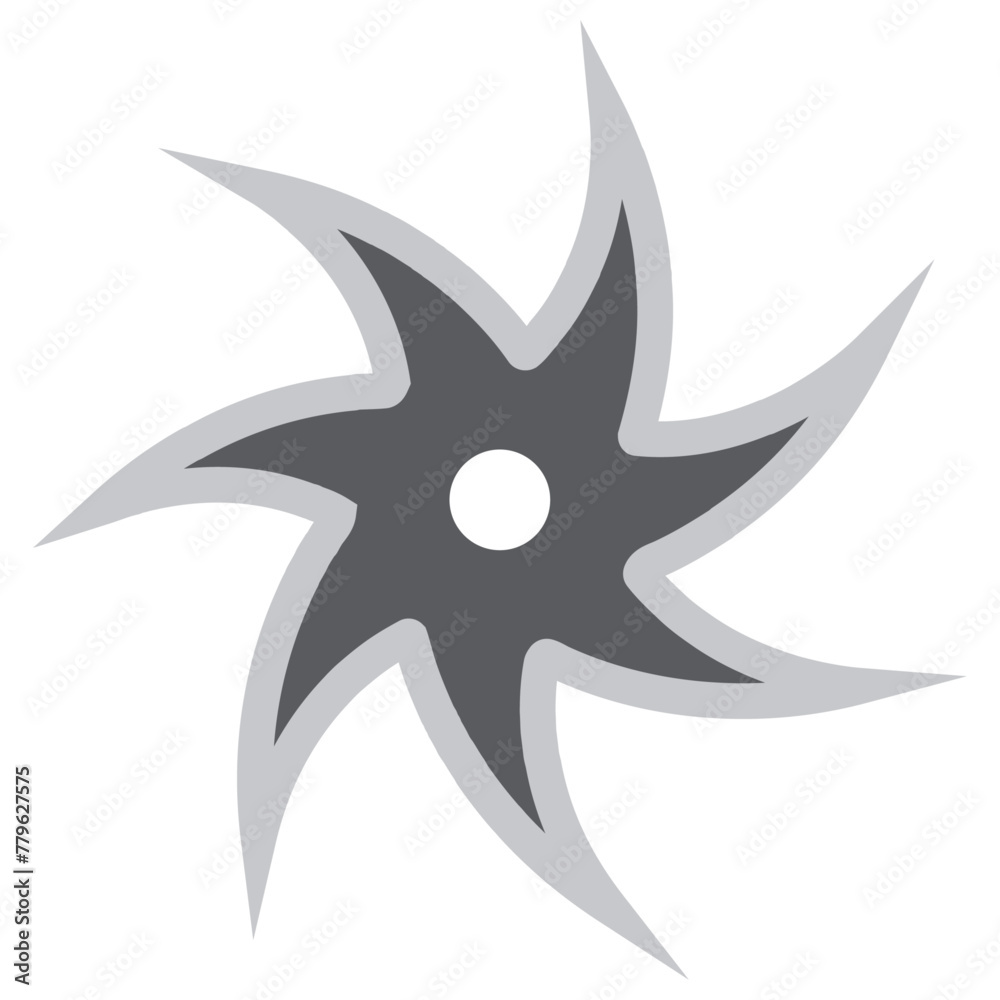 An illustration of a shiruken