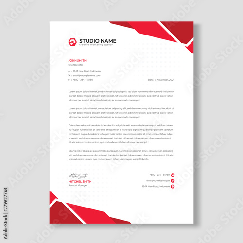 Modern business and corporate letterhead template