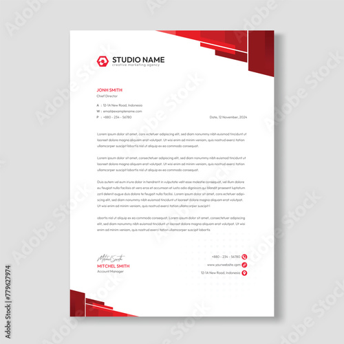 Modern business and corporate letterhead template