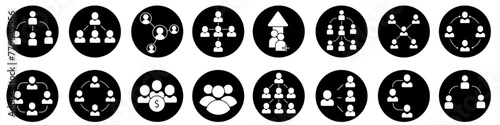 Referral program icon vector set. Referral illustration sign collection. Team symbol. Management logo.