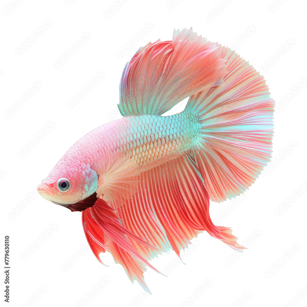 Fototapeta premium A fish close-up with a Transparent Background