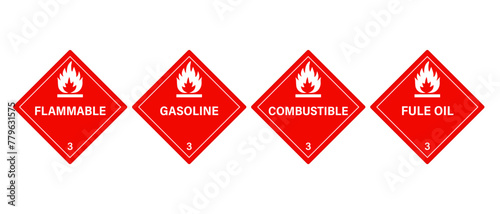 Flammable liquid and combustible liquid warning sign vector. Globally Harmonized System of Classification and Labelling of Chemicals. Warning symbol GHS icon.
