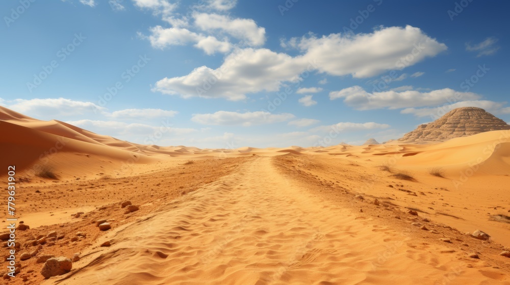 Iconic egyptian pyramids towering majestically in the vast and timeless desert landscape Iconic egyptian pyramids towering majestically in the vast and timeless desert landscape