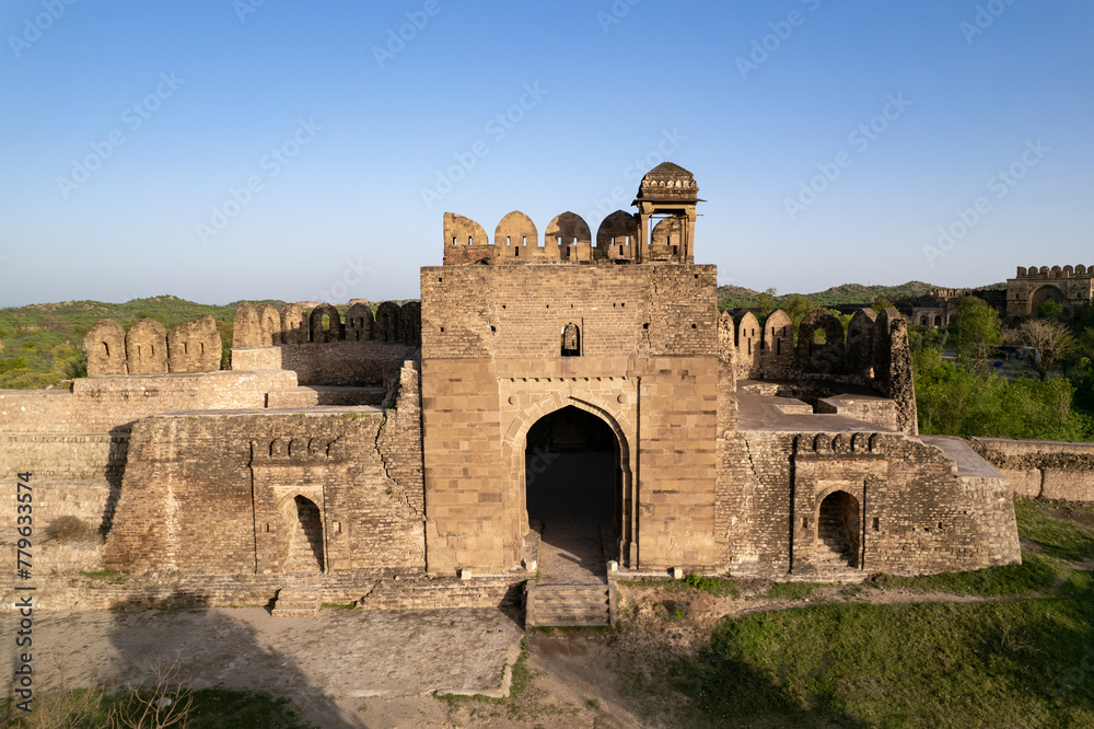 Ruins of old ancient and historical castle, Rohtas fort Jhelum Punjab Pakistan