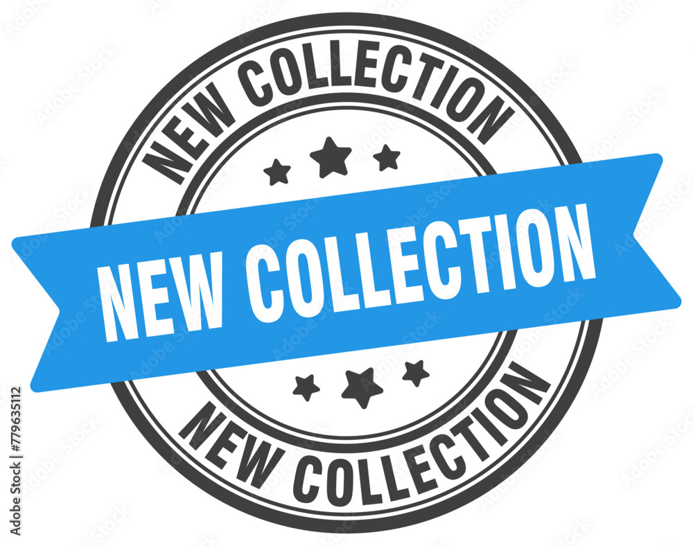 new collection stamp. new collection label on transparent background. round sign new collection stamp. new collection label on transparent background. round sign