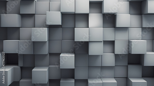 Abstract background of cubes  clean modern business slideshow pattern