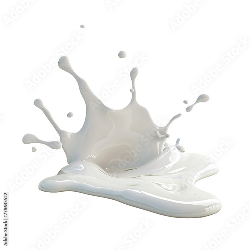 slime white Splashes on the floor cartoon style