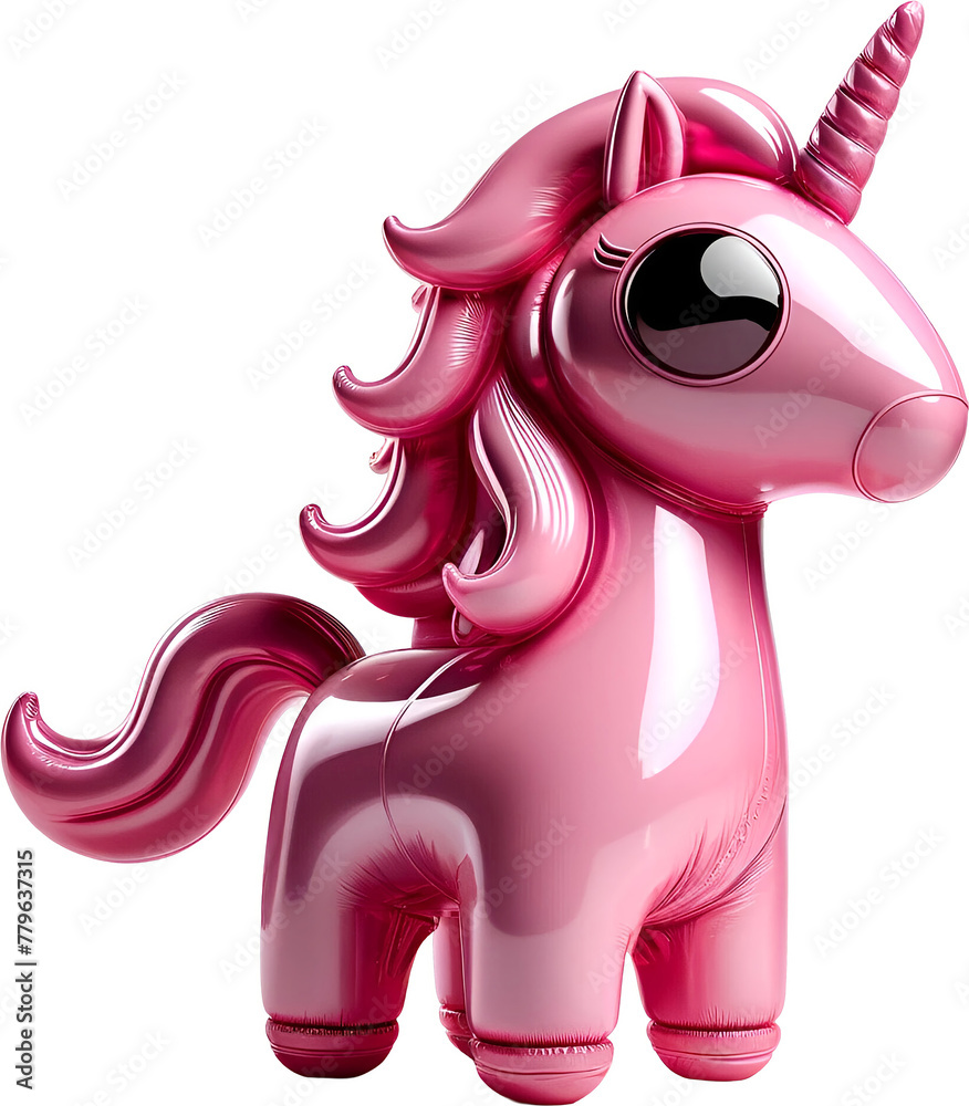 Glossy unicorn with inflatable effect