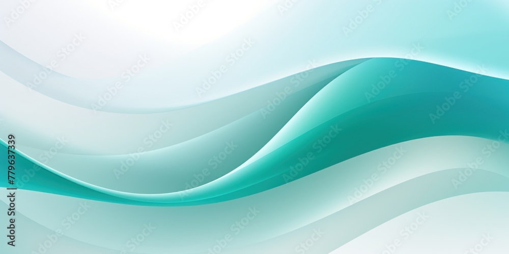 Turquoise gray white gradient abstract curve wave wavy line background for creative project or design backdrop background