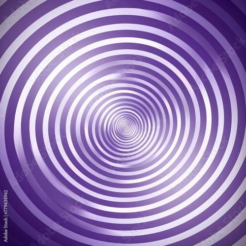Violet background, smooth white lines, radians swirl round circle pattern backdrop with copy space for design photo or text 