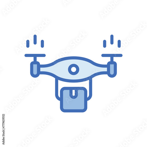 Drone delivery vector icon