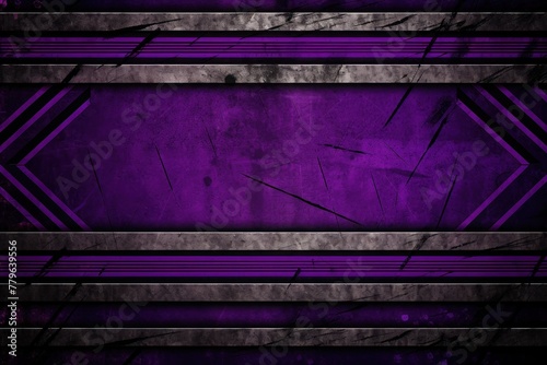 Violet black grunge diagonal stripes industrial background warning frame, vector grunge texture warn caution, construction, safety background with copy space for photo or text design