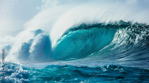 A huge wave in the ocean © Yuwarin