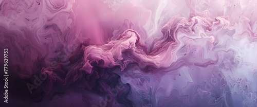 Mauve mist swirling gracefully over a canvas adorned with rich maroon and powder blue.