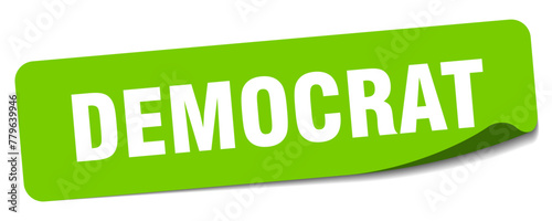 democrat sticker. democrat label