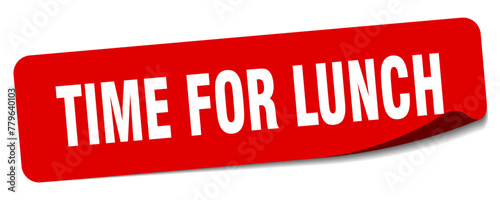 time for lunch sticker. time for lunch label
