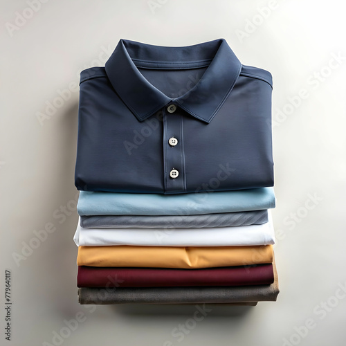 stack of t shirt and polo
