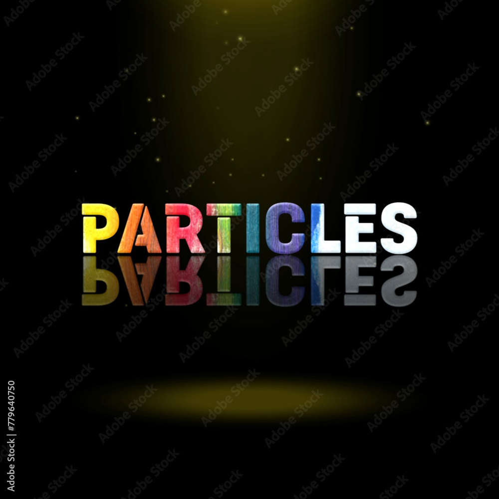3d graphics design, particles text effects