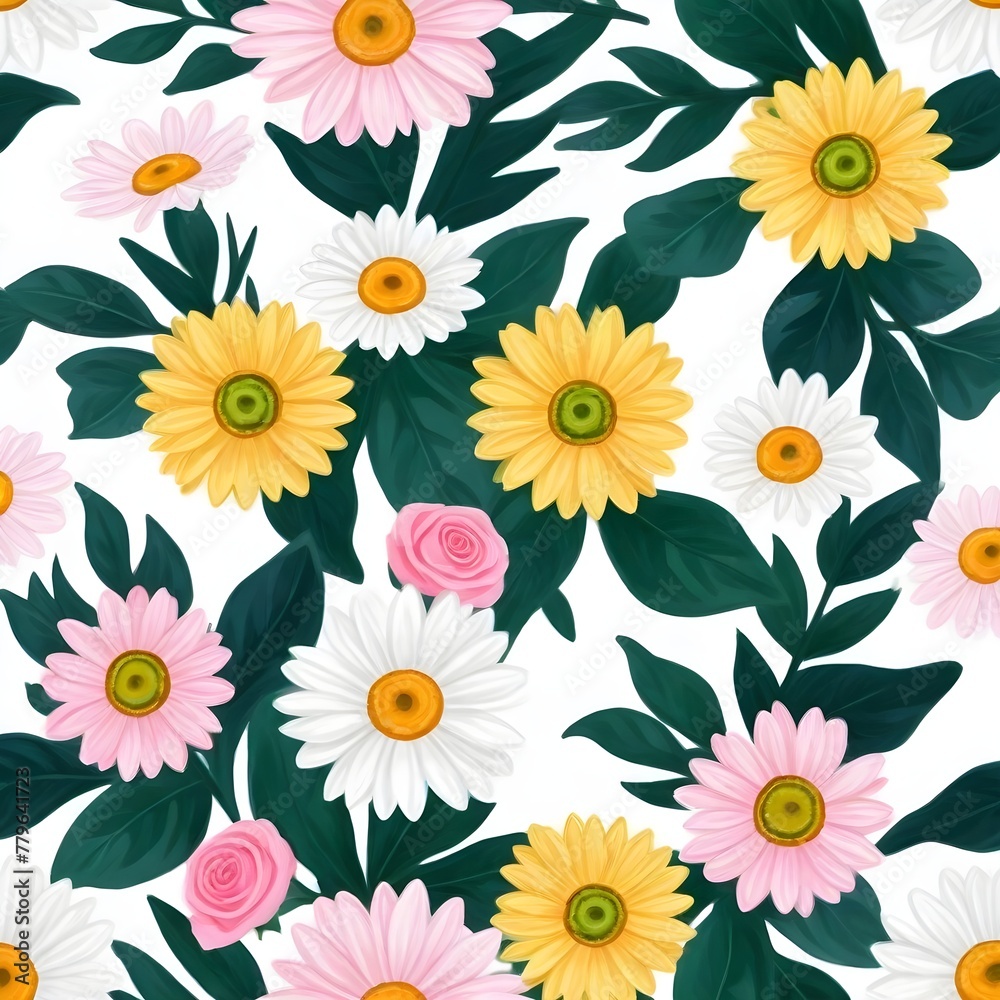 seamless pattern with flowers seamless pattern with flowers
