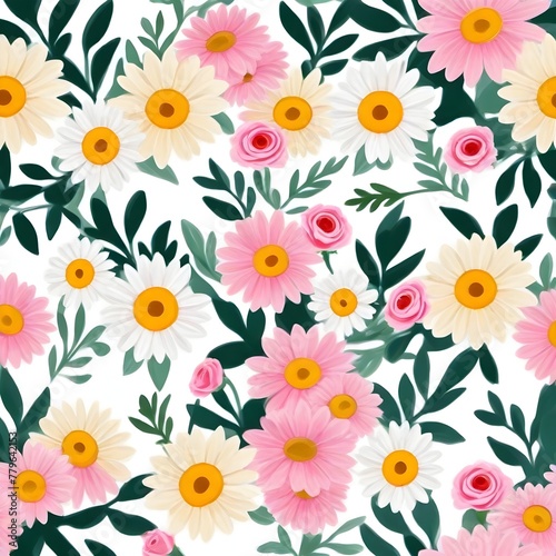 seamless pattern with flowers