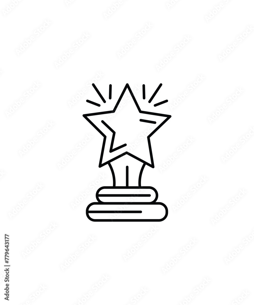 award icon, vector best line icon. award icon, vector best line icon.