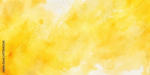 Yellow watercolor light background natural paper texture abstract watercolur Yellow pattern splashes aquarelle painting white copy space for banner design, greeting card © Michael