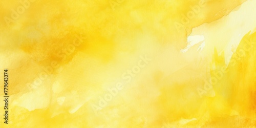 Yellow watercolor light background natural paper texture abstract watercolur Yellow pattern splashes aquarelle painting white copy space for banner design, greeting card © Michael