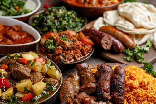 Range of food options in Nairobi includes potatoes Ugali Chapati beef stew sausage samosa roasted chicken rice vegetables kachumbari and more