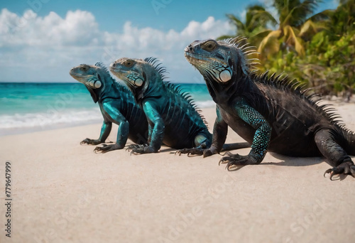 iguana on the beach © Artur
