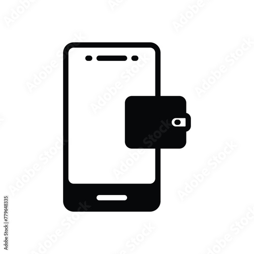 Digital wallet vector icon