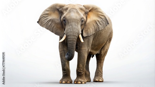 Elephant on a white background