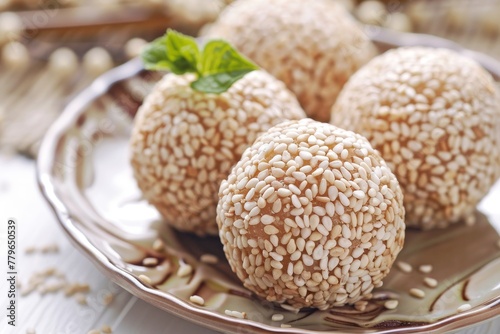 Sesame balls unsharpened photo