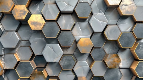 pattern with hexagons abstract background 